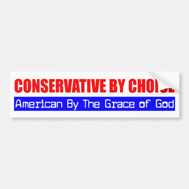 Conservative American Bumper Sticker (Front)