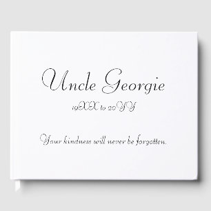 Conservative and Elegant Sympathy Guestbook