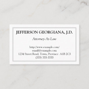Conservative Attorney-At-Law Business Card