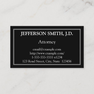 Conservative Attorney Business Card