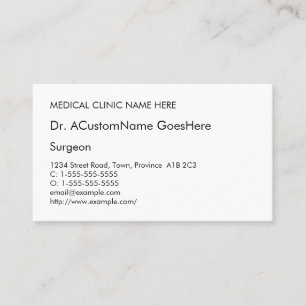 Conservative, Basic, and Humble Business Card