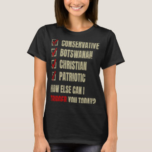 Conservative Botswanan Christian Patriotic T-Shirt
