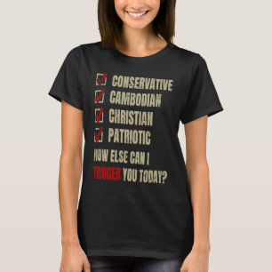 Conservative Cambodian Christian Patriotic T-Shirt