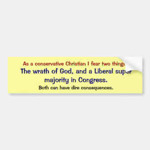 Conservative Christian Bumper Sticker