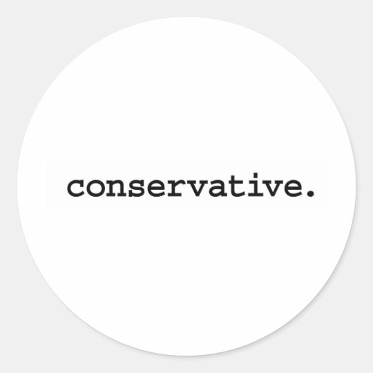 conservative. classic round sticker
