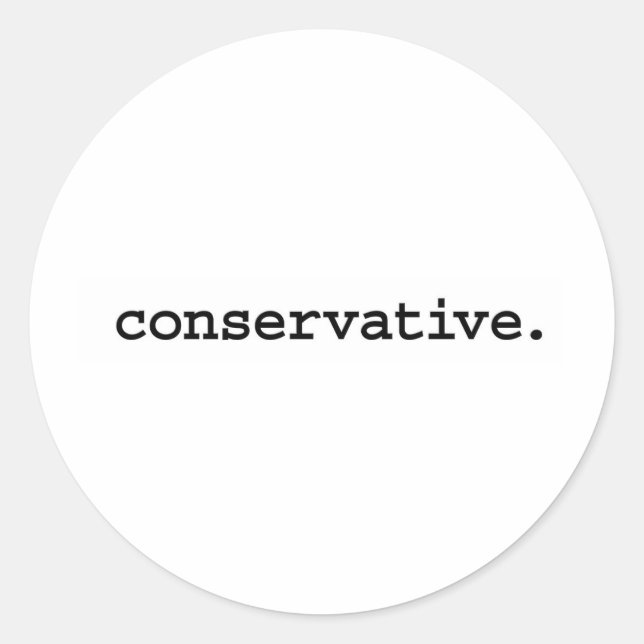 conservative. classic round sticker (Front)