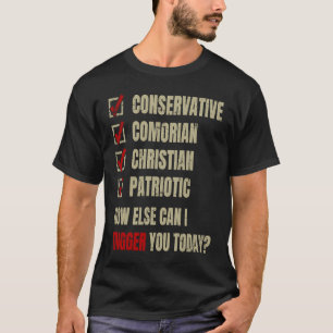 Conservative Comorian Christian Patriotic T-Shirt