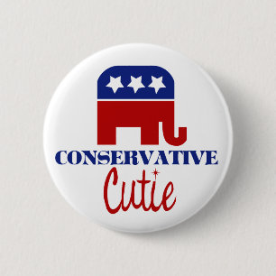 Conservative Cutie 6 Cm Round Badge