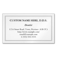 Conservative Dentist Magnetic Business Card