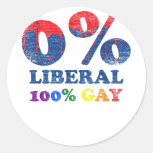 Conservative Gay Pride LGBT  Classic Round Sticker
