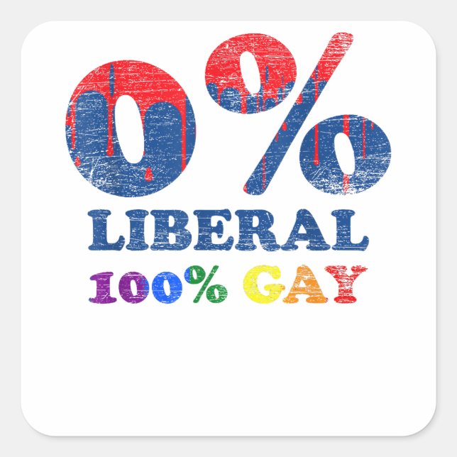 Conservative Gay Pride LGBT  Square Sticker (Front)