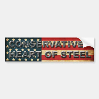Conservative heart of steel bumper sticker