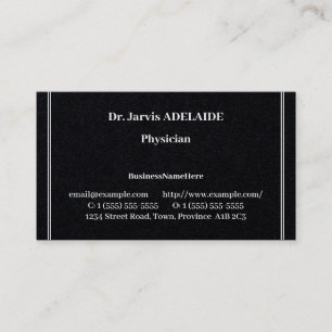 Conservative, Medical Professional Business Card