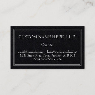 Conservative & Minimalist Counsel Business Card