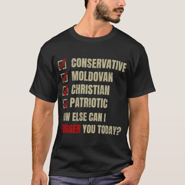 Conservative Moldovan Christian Patriotic T-Shirt (Front)