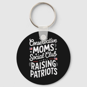 Conservative Moms Social Club Raising Patriots Key Ring