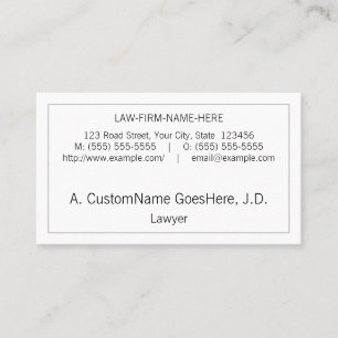 Conservative, Neutral Business Card