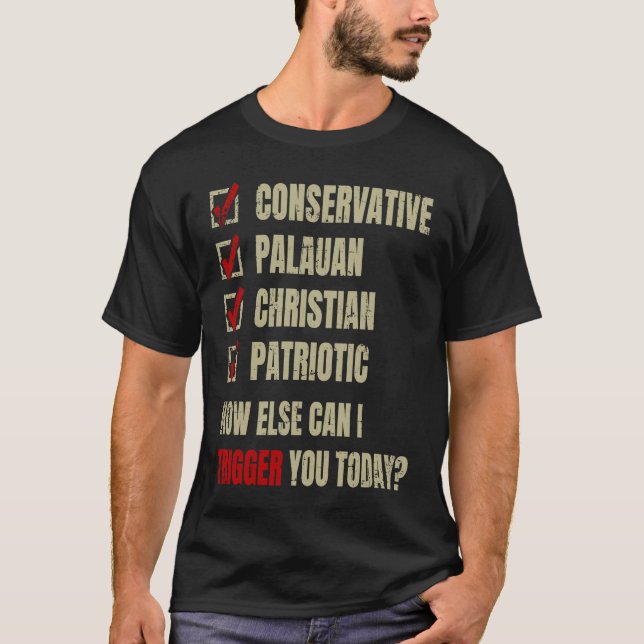 Conservative Palauan Christian Patriotic T-Shirt (Front)