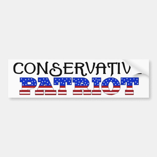 Conservative Patriot Bumper Sticker (Front)