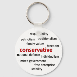 Conservative philosophy and values key ring