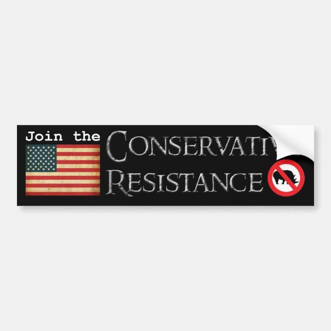 Conservative Resistance Bumper Sticker (Front)