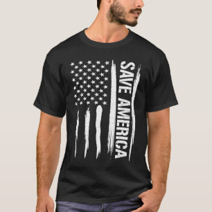 Conservative Save America American Flag T-Shirt