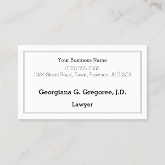 Conservative, Simple, and Plain Business Card