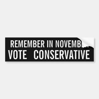 Conservative Vote Bumper Sticker