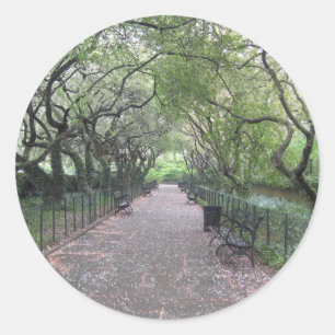 Conservatory Garden Central Park NYC Photography Classic Round Sticker