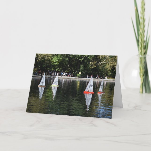 Conservatory Water Central Park Boat Pond New York Card (Front)