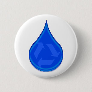 Conserve and Save Water 6 Cm Round Badge