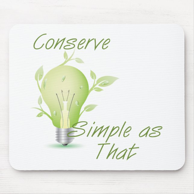 Conserve Light  Mouse Mat (Front)