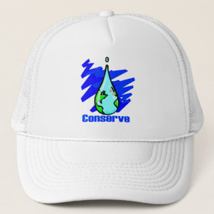 Conserve Water Earth water drop Trucker Hat