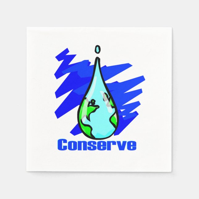 Conserve Water Napkin (Front)