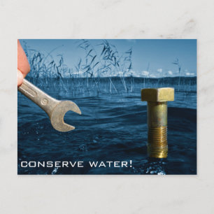 Conserve water postcard
