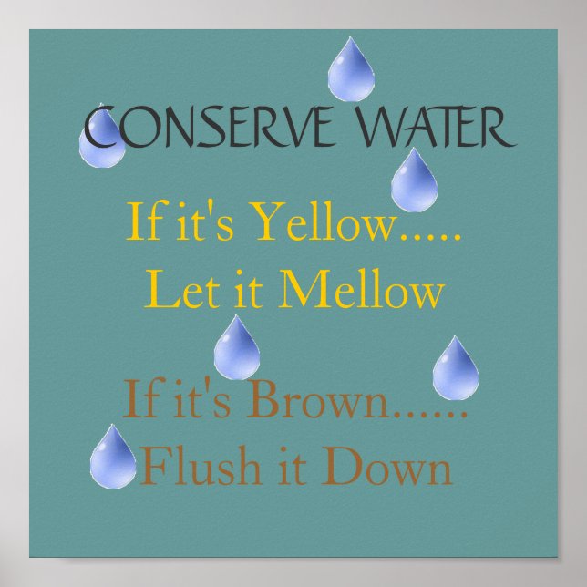 Conserve water poster (Front)