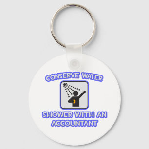 Conserve Water .. Shower With an Accountant Key Ring
