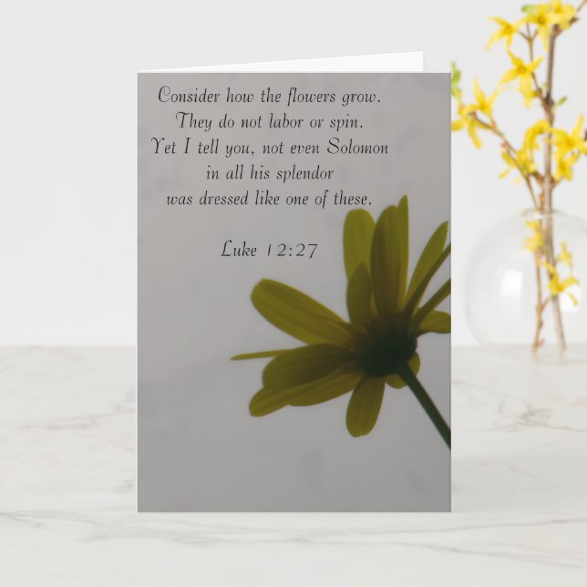 Consider How the Wildflowers Grow Card (Yellow Flower)