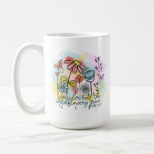 Consider How the Wildflowers Grow Coffee Mug (Left)