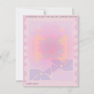 Consider How the Wildflowers Grow/Floral Aesthetic Holiday Card