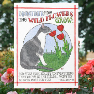 Consider the Flowers Inspirational Postcard