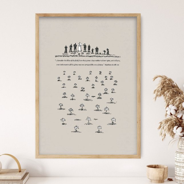 Consider the Lilies, Matthew 6_28, BibleSketches,  Poster (Creator Uploaded)