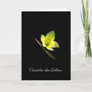 Consider the Lillies 100 Card