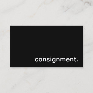 Consignment Business Card