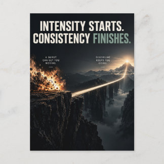 Consistency Finishes Announcement Postcard
