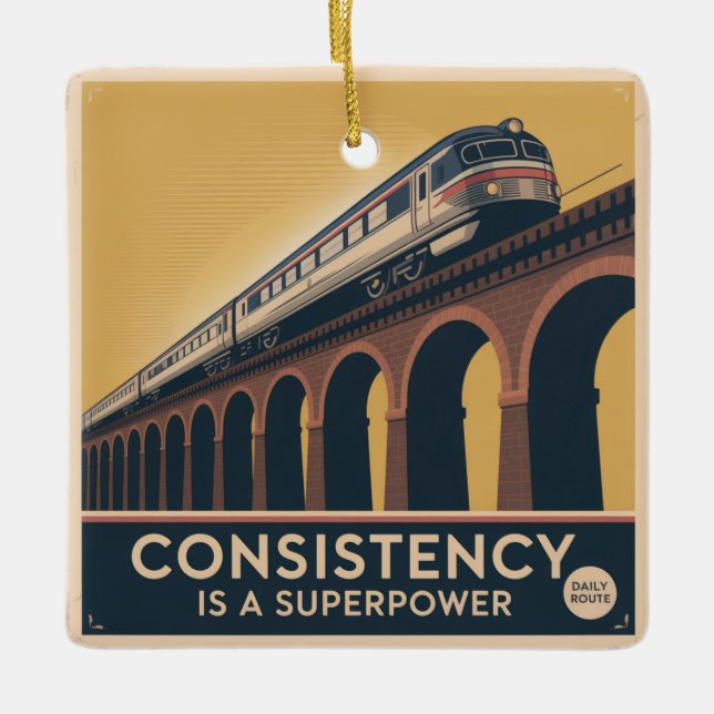 Consistency Is A Superpower Ceramic Ornament (Front)