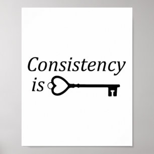 Consistency Is Key Motivational Gift  Poster