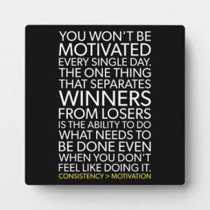 Consistency vs Motivation Plaque