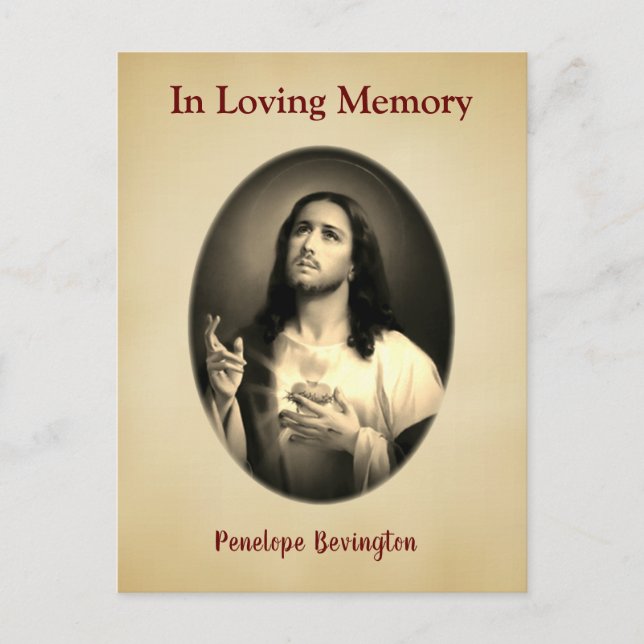 Consolation Christ Catholic Mourning Card (Front)