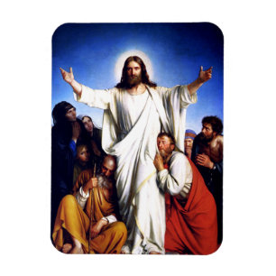 "Consolator" by Carl Bloch. Fine Art Magnet